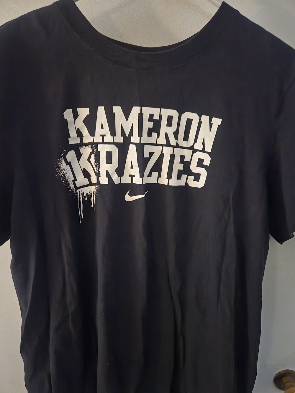 Kameron Krazies Duke Black Graphic Tee with Nike Swoosh